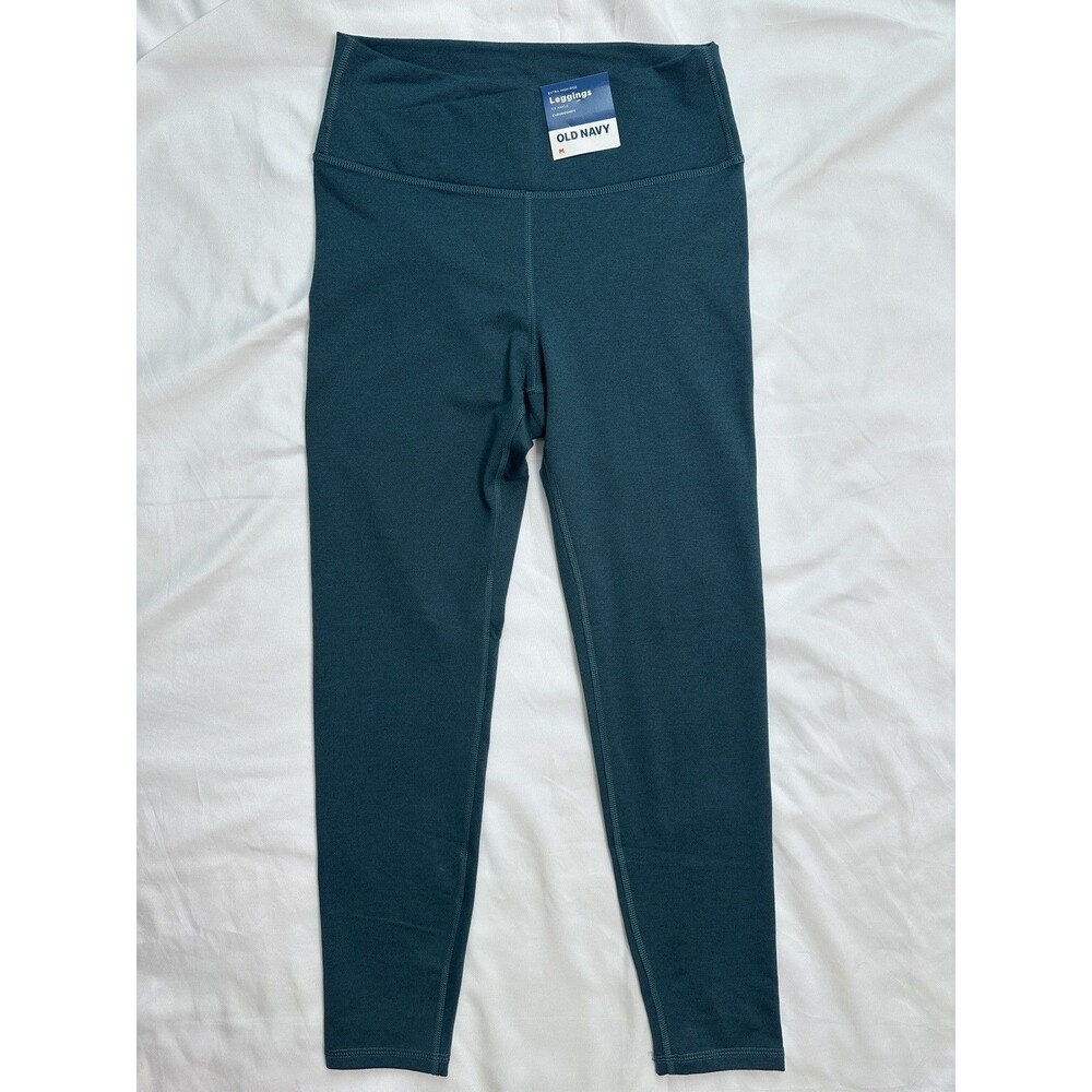 Old Navy Extra High-Waisted CloudComfy Teal 7/8 Leggings Sz. M